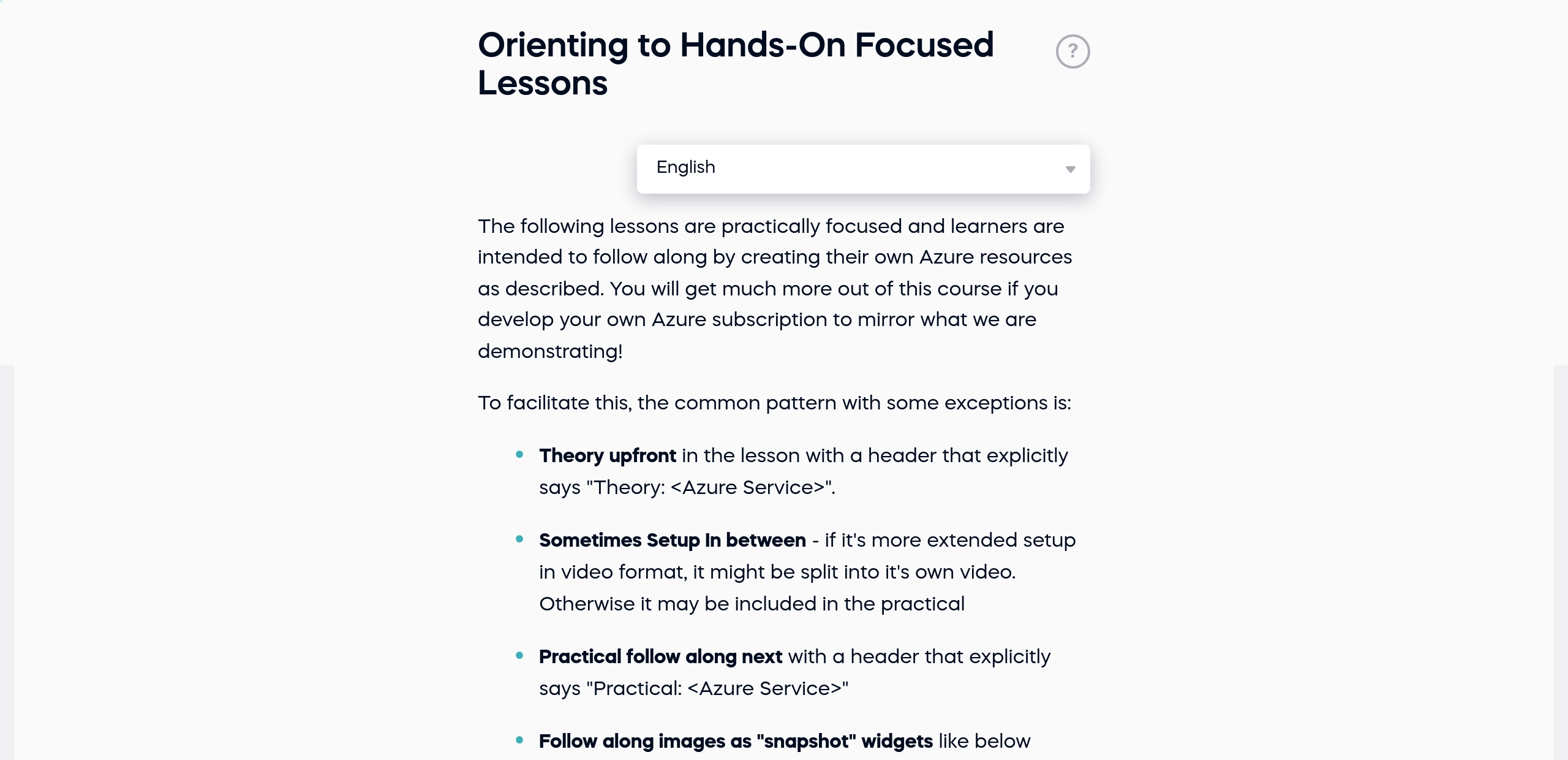 Orienting to Hands-On Focused Lessons