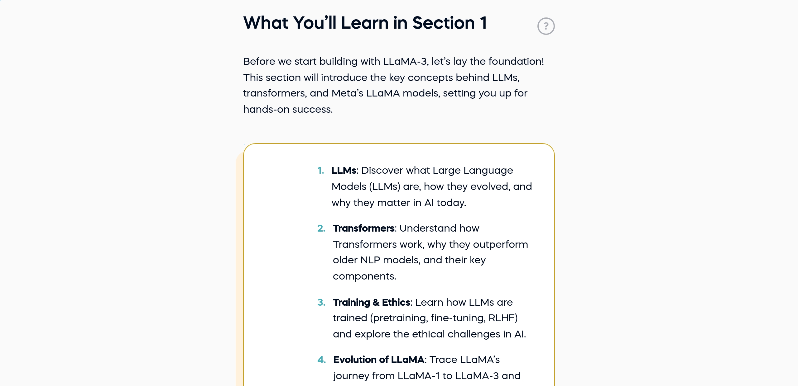 What You’ll Learn in Section 1