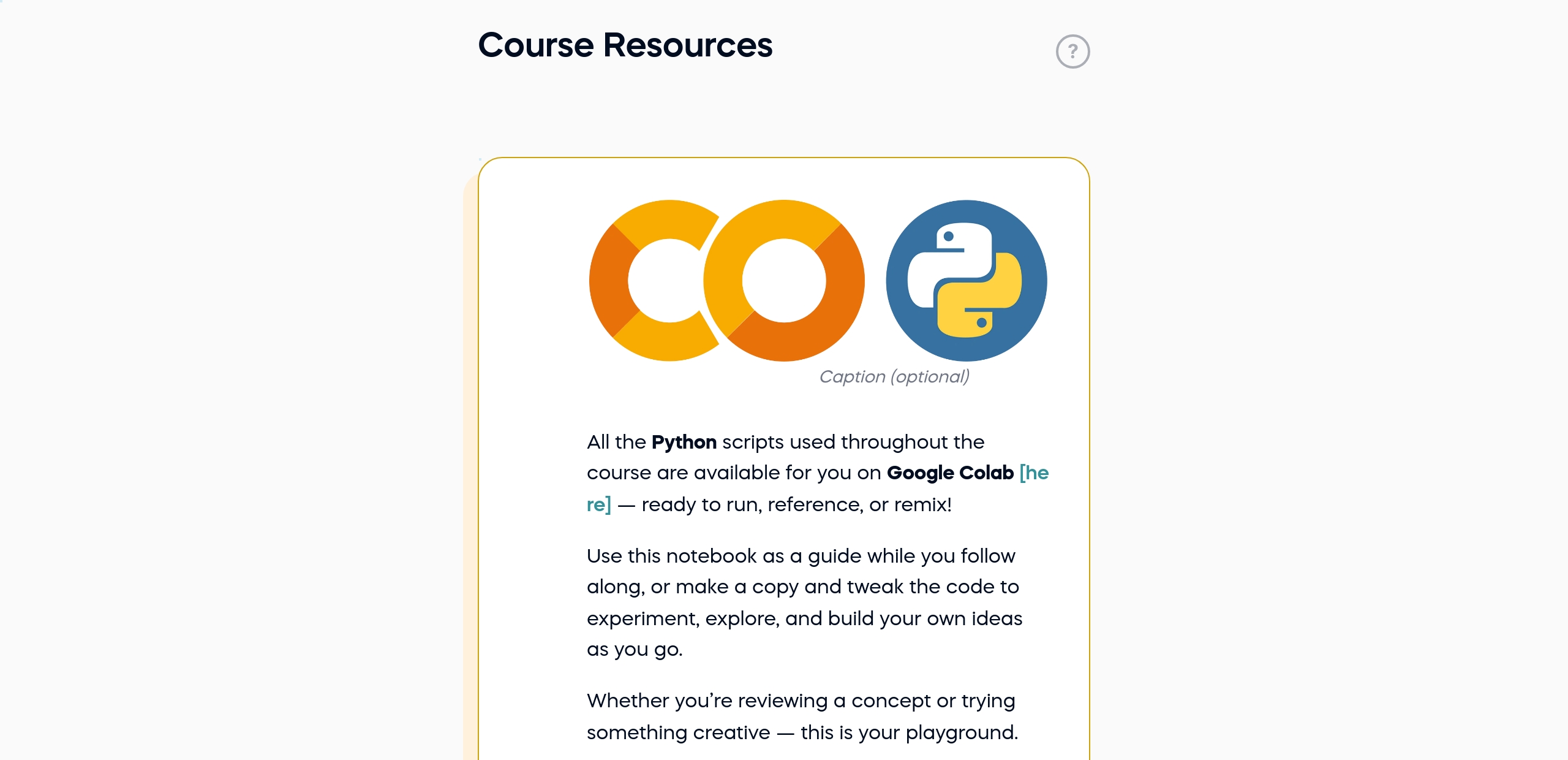 Course Resources