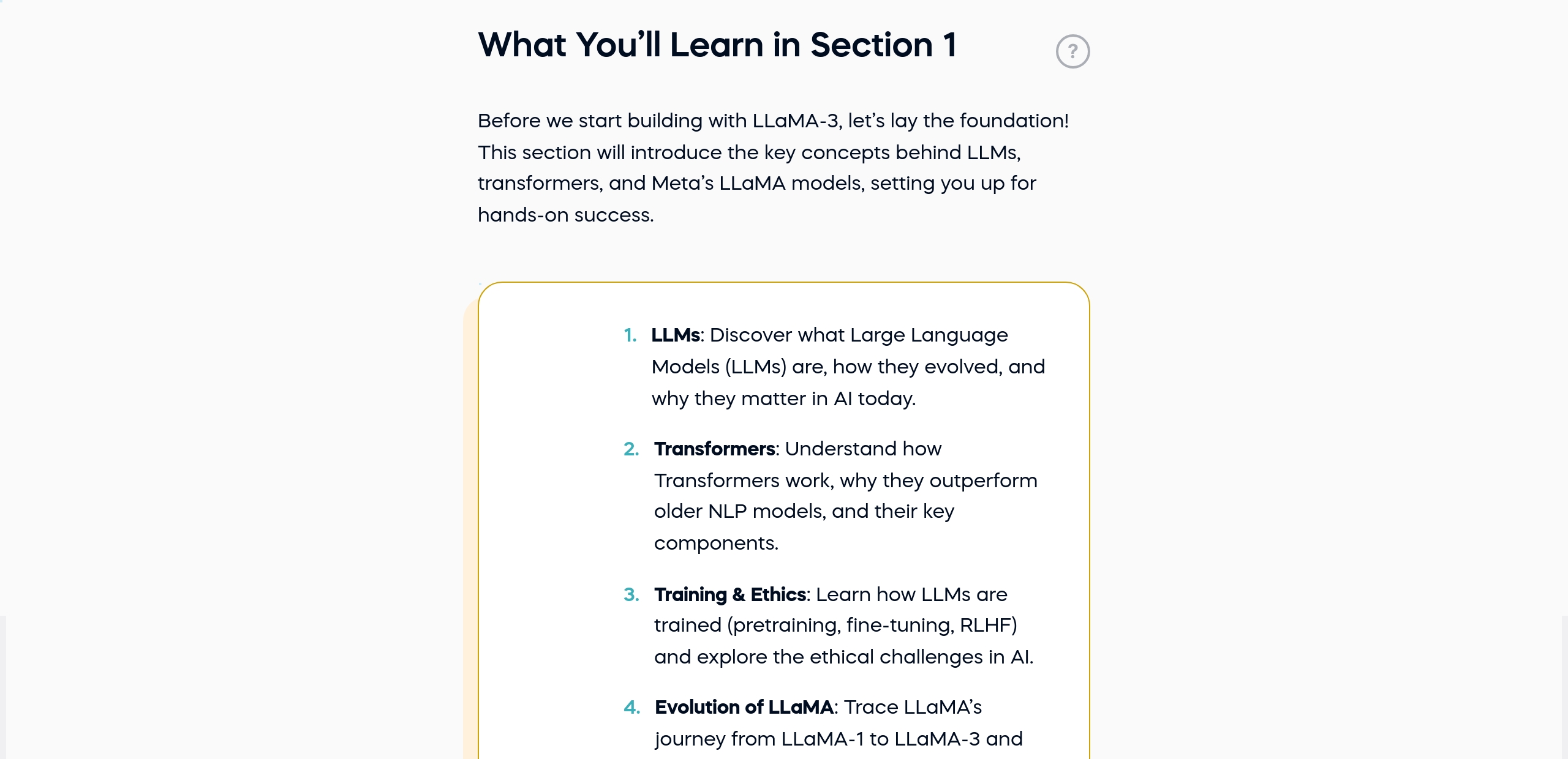What You’ll Learn in Section 1