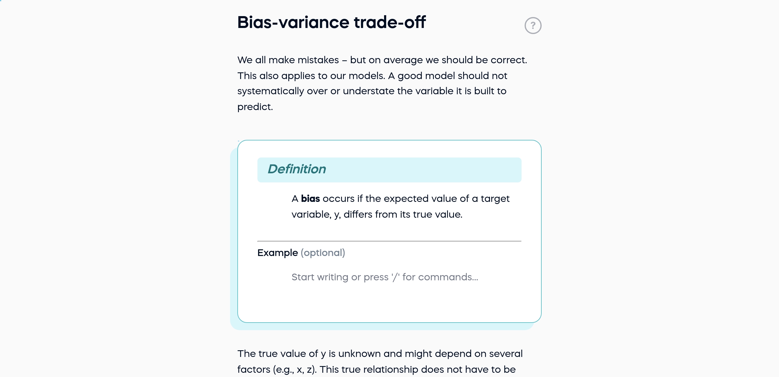 Bias-variance trade-off