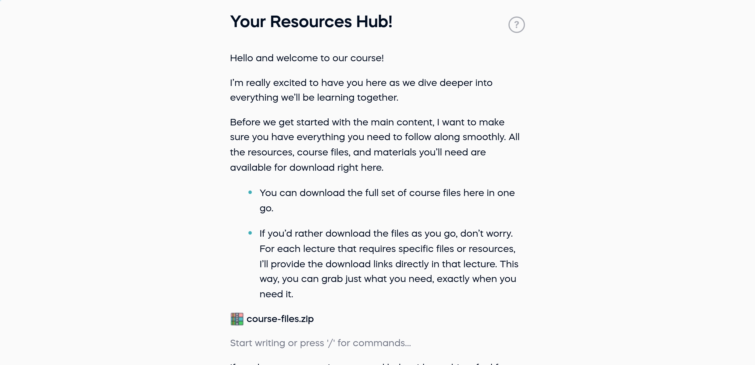 Your Resources Hub!