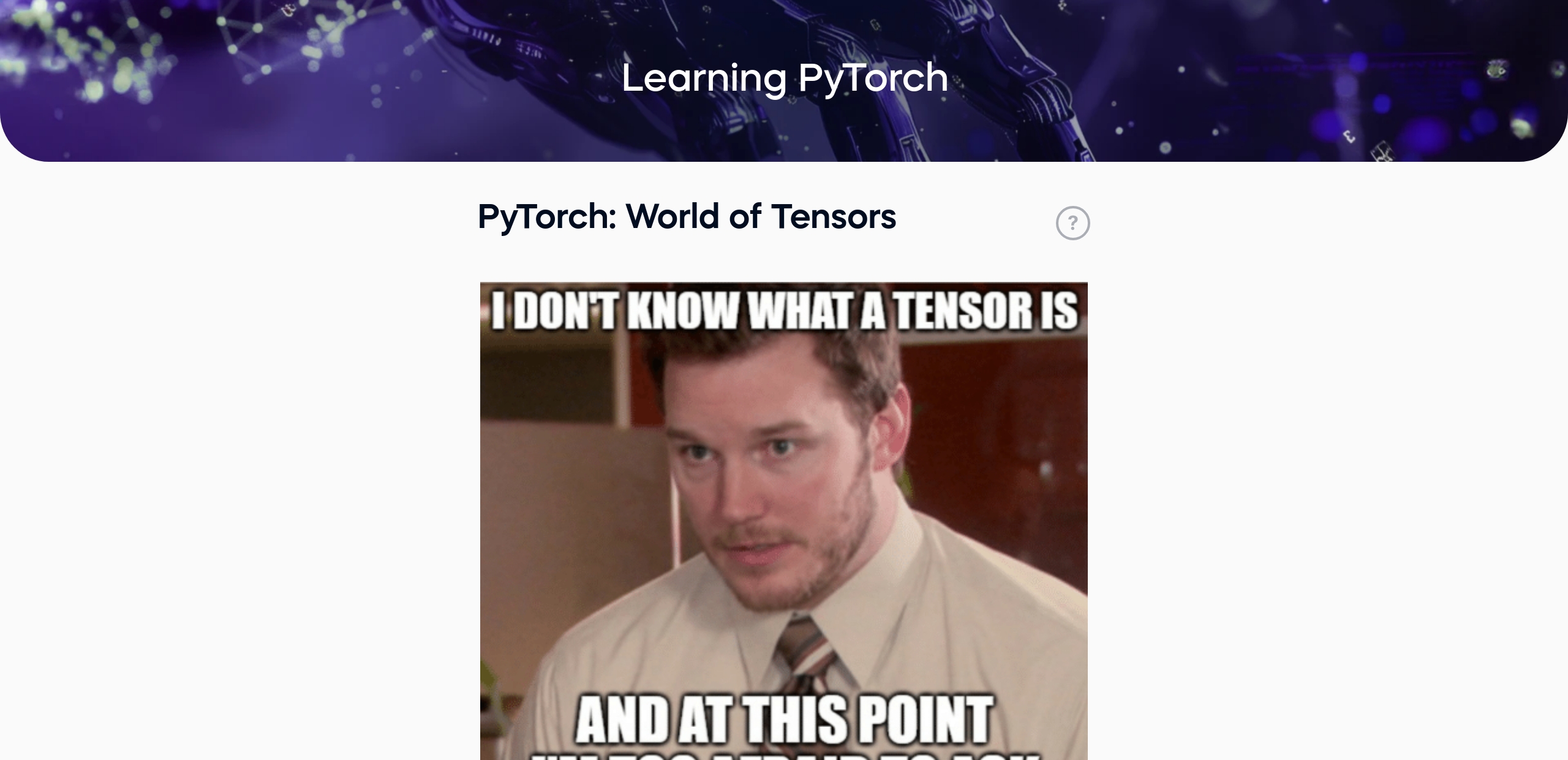 PyTorch: World of Tensors