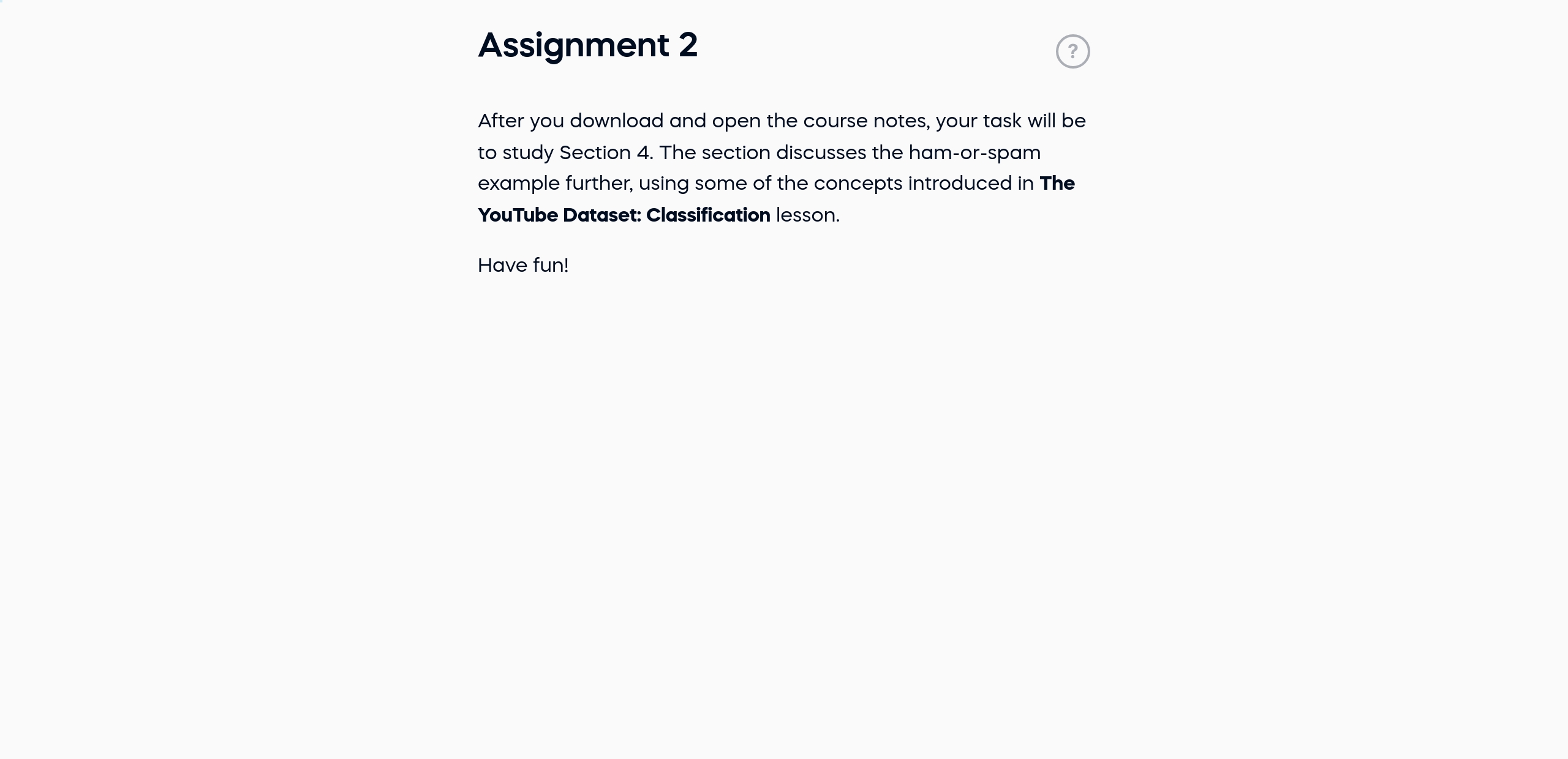 Assignment 2