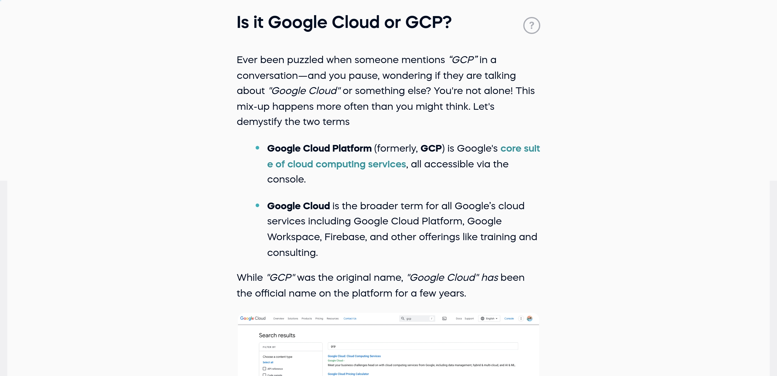 Is it Google Cloud or GCP?