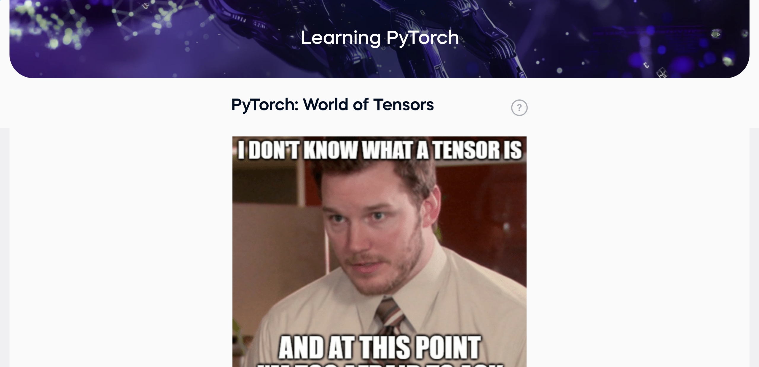 PyTorch: World of Tensors