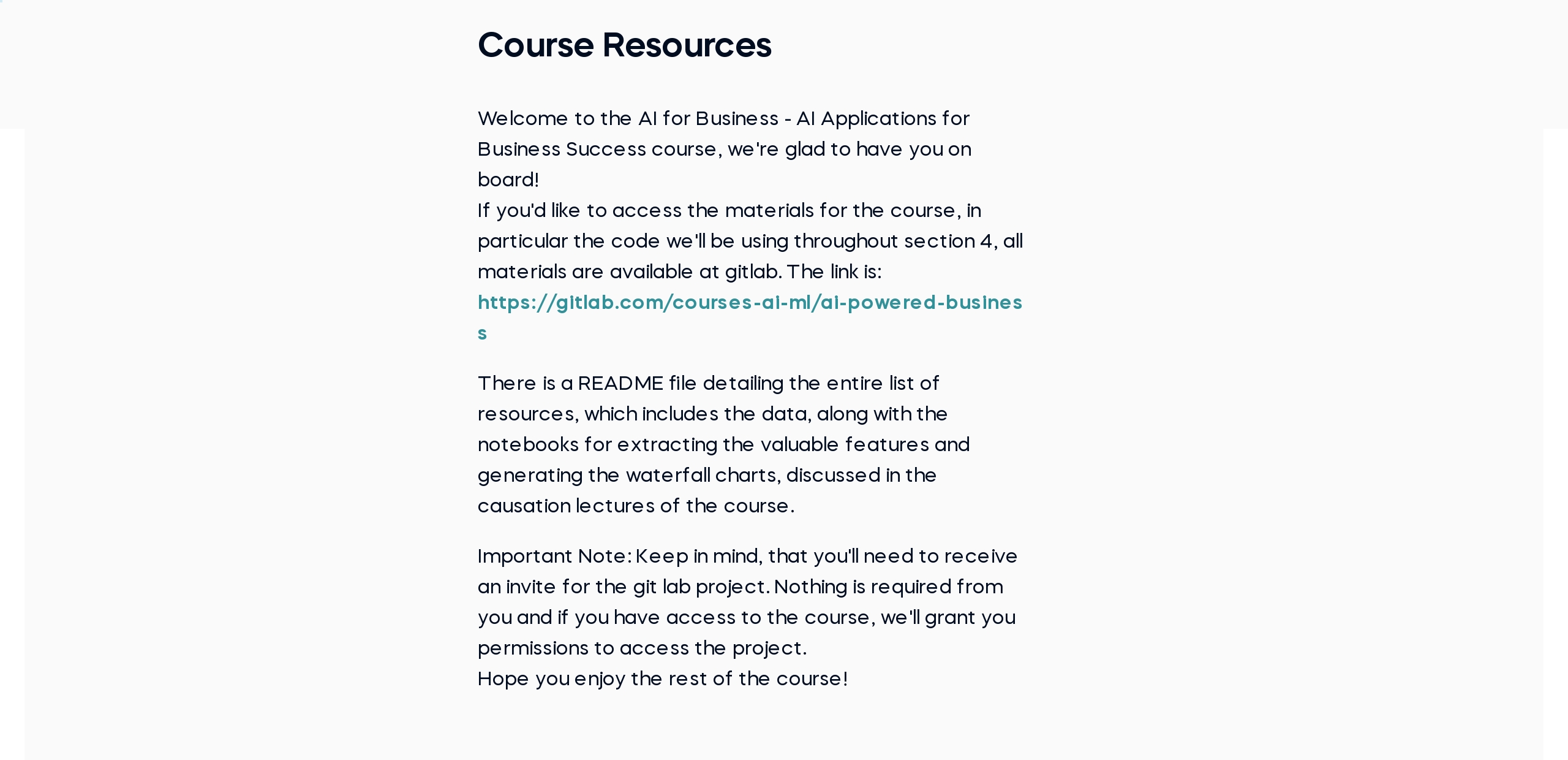 Course Resources