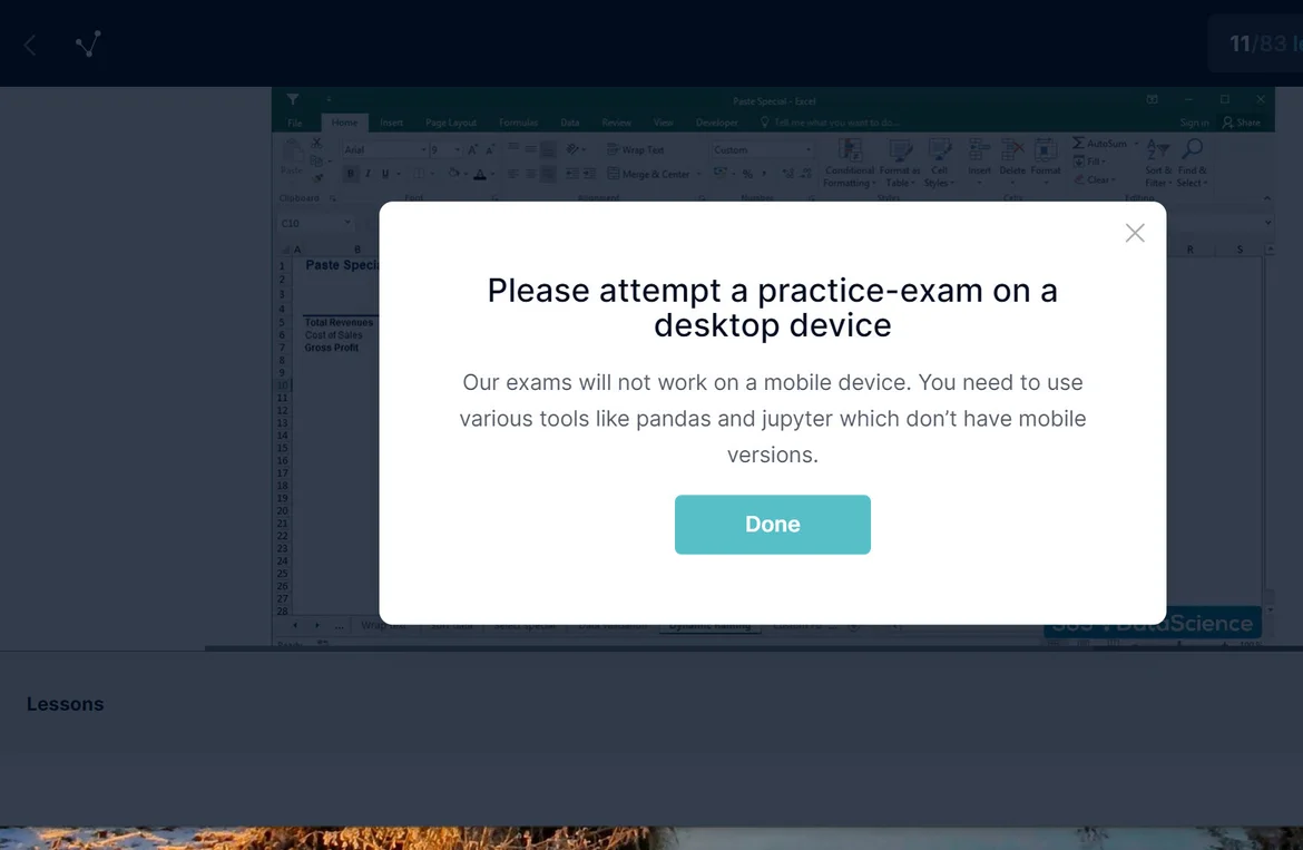 Practice exam does not work