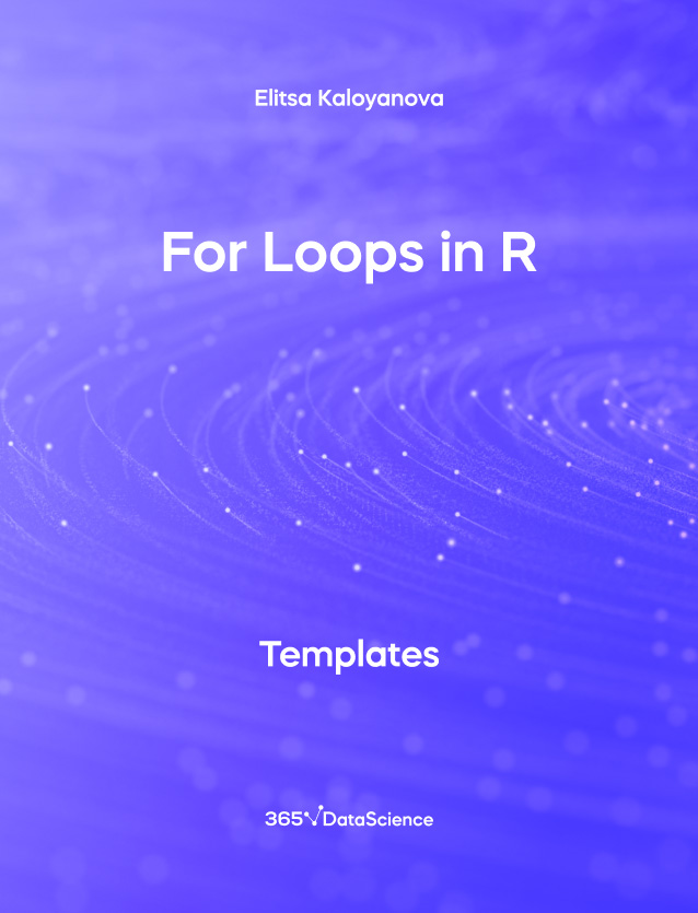 Purple Cover of For Loops in Python - Practice Exam. The resource is from 365 Data Science.