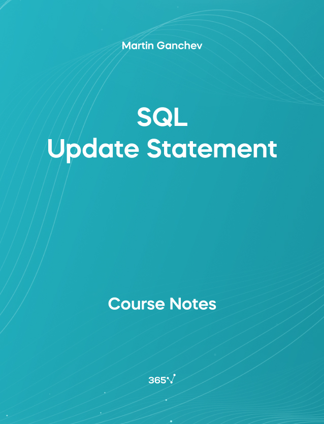 Cover of the SQL Update Statement PDF course notes.