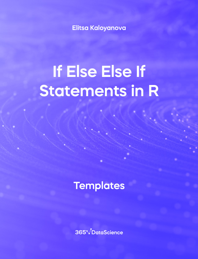 Purple Cover of If Else Else If Statements in R. This template resource is from 365 Data Science Team.