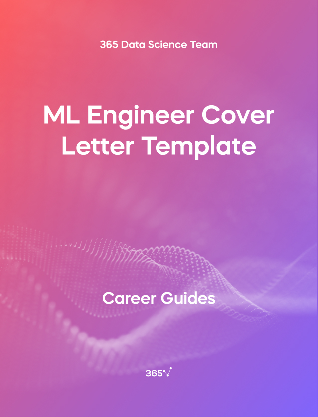 Cover of the ML Engineer Cover Letter Template. 