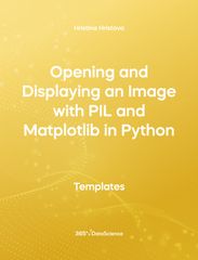 Yellow Cover of Opening and Displaying an Image with PIL and Matplotlib in Python. This template resource is from 365 Data Science. 