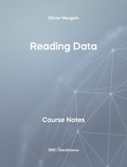 Grey Cover of Reading Data. The course notes resource is from 365 Data Science.