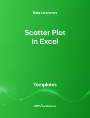 Green Cover of scatter Plot in Excel. This template resource is from the 365 Data Science Team 