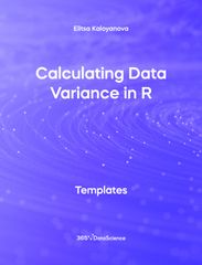 Purple Cover of Calculating Data Variance in R. The template resource is from 365 Data Science. 
