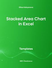 Green Cover of Stacked Area chart in Excel . This template resource is from  365 Data Science