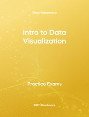 Yellow Cover of Intro to Data Visualization. This practice exam resource is from 365 Data Science.