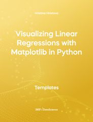 Ocean blue cover of Visualizing Linear Regressions with Matplotlib in Python. This template resources is from 365 Data Science. 