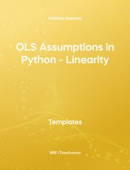 Yellow of OLS Assumptions in Python - Linearity. This template resources is from 365 Data Science. 