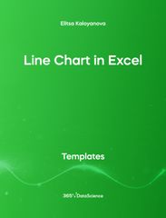 Green cover of Line Chart in Excel. The template resource is from 365 Data Science. 
