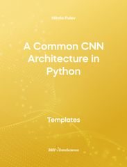 Yellow cover of A Common CNN Architecture in Python. This template resource is from 365 Data Science. 