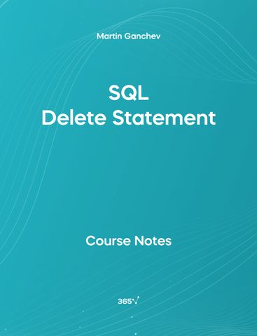 Cover of the SQL Delete Statement PDF course notes.