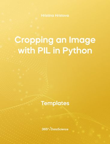 Yellow cover of Cropping an Image with PIL in Python. This template resource is from 365 Data Science. 