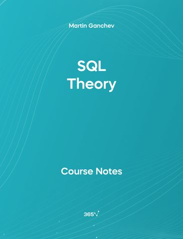 Cover of the SQL Syntax & Theory PDF course notes.