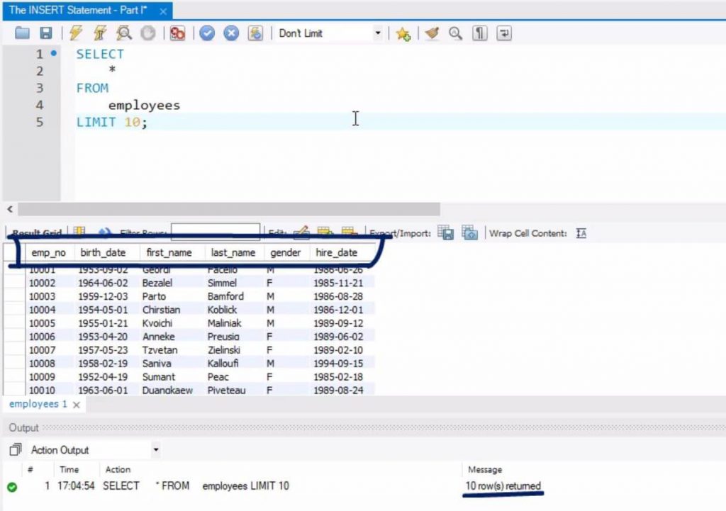 SQL INSERT Statement in a bit more detail - 365 Data Science