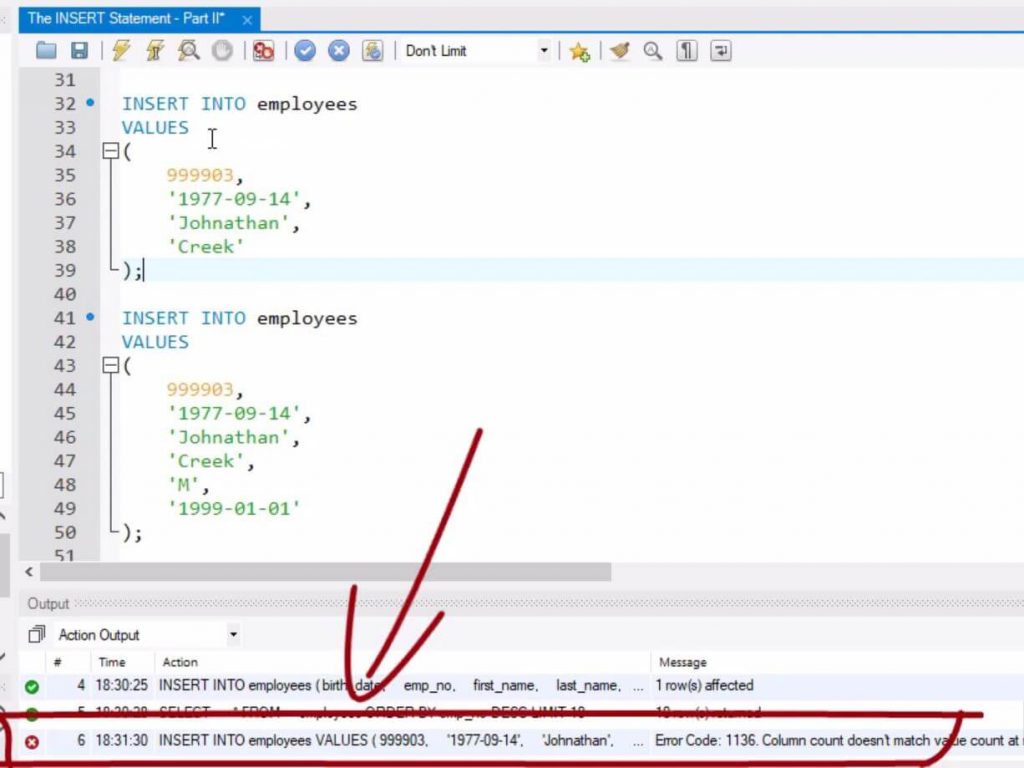 SQL INSERT Statement In A Bit More Detail 365 Data Science