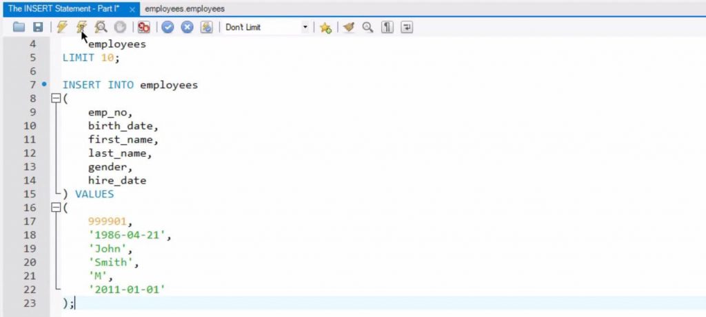 SQL INSERT Statement in a bit more detail - 365 Data Science