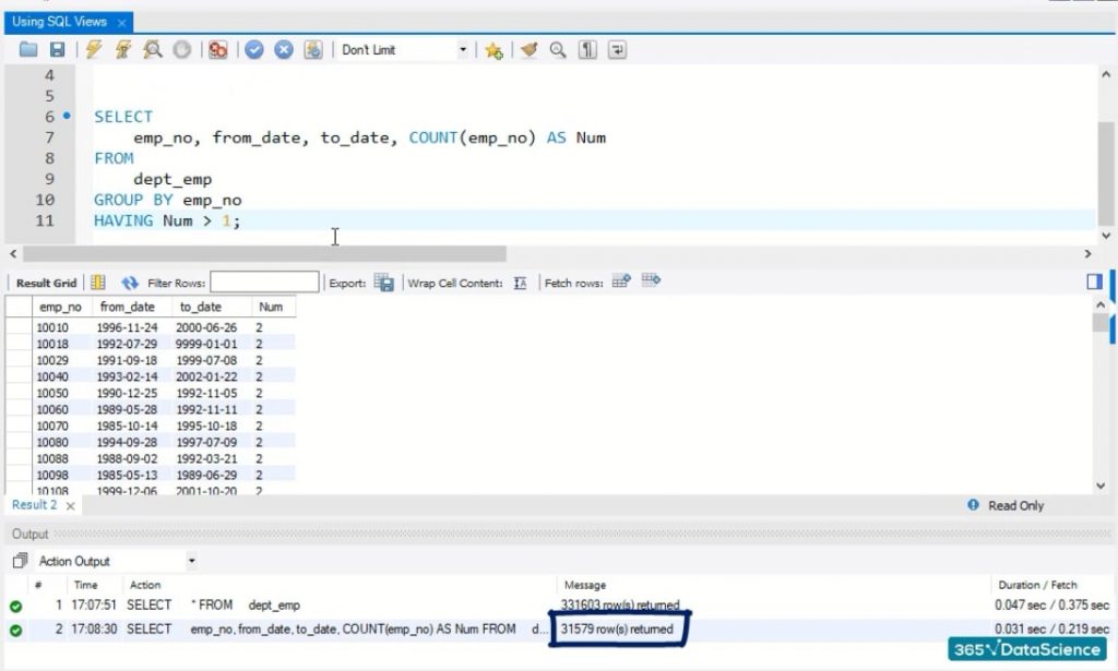 Introduction to SQL Views | 365 Data Science