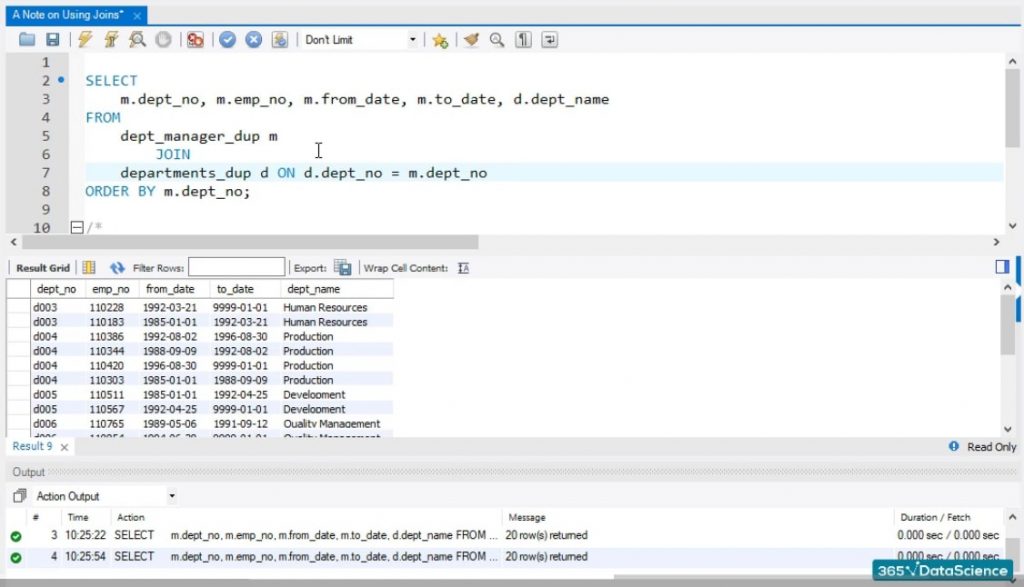 A Few Notes on the Joins Syntax in SQL | 365 Data Science