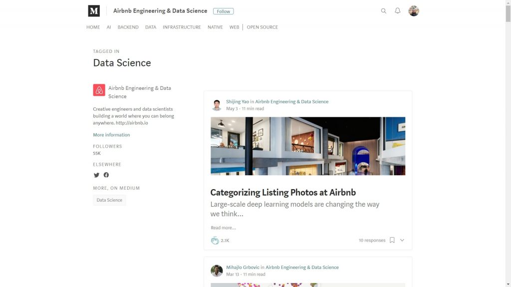 Airbnb data science blog