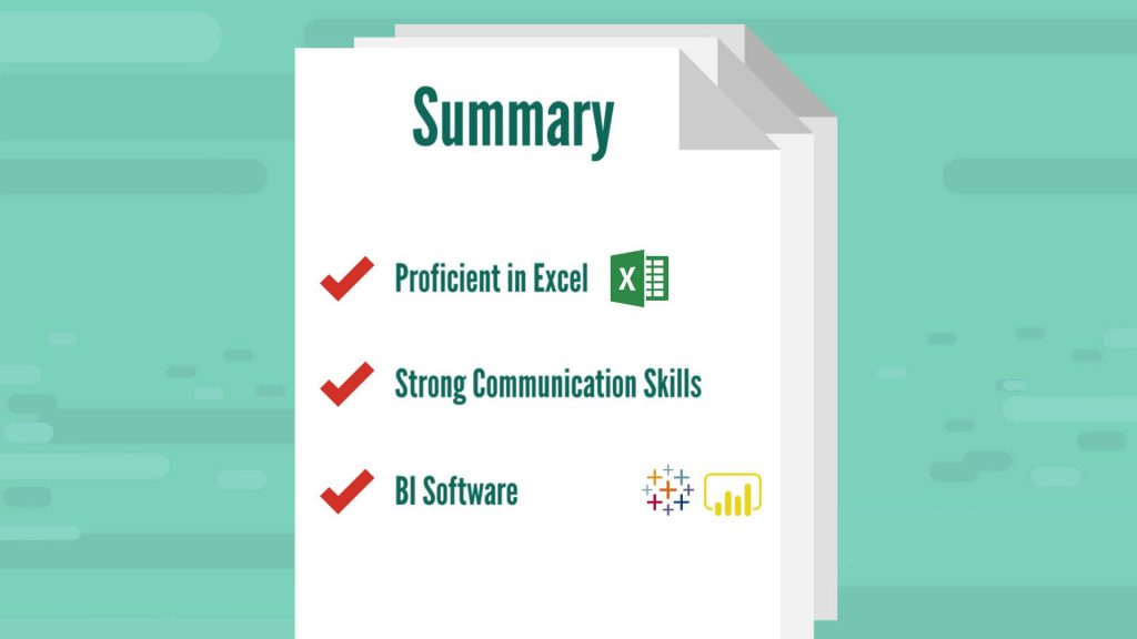 Business analyst summary of job requirements